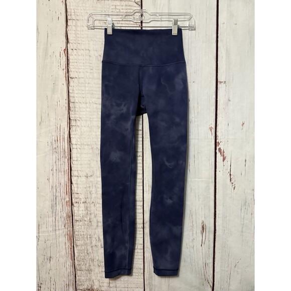 Lululemon Wunder Train High-Rise Tight 25" *Diamond Dye Naval Blue Size 2 W5CQZS - Picture 1 of 7